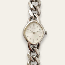 Load image into Gallery viewer, Vintage Seiko Chain Bracelet Watch for Women | Silver-Tone Curb Link, Quartz