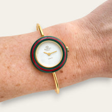 Load image into Gallery viewer, Rare First Era Vintage Gucci Bezel Watch — Made in Italy — Full Set, Quartz