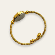 Load image into Gallery viewer, Vintage Timex Cocktail Watch | Cable Bangle Bracelet Gold Mechanical
