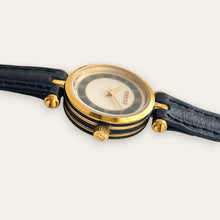 Load image into Gallery viewer, Vintage Gucci Stack Watch | Roman Numeral Dial Gold Black Enamel 2000L