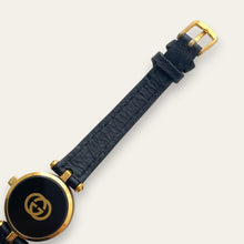 Load image into Gallery viewer, Vintage Gucci Stack Watch | Roman Numeral Dial Gold Black Enamel 2000L