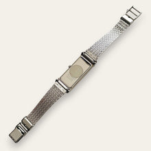Load image into Gallery viewer, Vintage YSL Watch | Rectangular Black Dial Herringbone Mesh Bracelet, Quartz