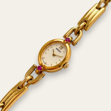 Load image into Gallery viewer, Rare 90s Gold-Plated Seiko Jewellery Quartz Watch - Tiny Dial - Rubies