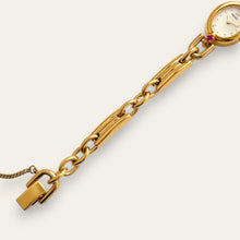 Load image into Gallery viewer, Rare 90s Gold-Plated Seiko Jewellery Quartz Watch - Tiny Dial - Rubies