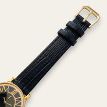 Load image into Gallery viewer, Vintage YSL 1990s Ladies Quartz Watch, Black Dial & Gold Case