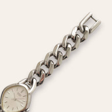 Load image into Gallery viewer, Vintage Seiko Chain Bracelet Watch for Women | Silver-Tone Curb Link, Quartz