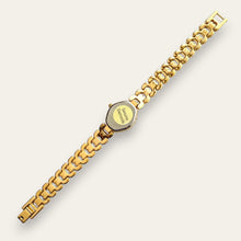 Load image into Gallery viewer, Vintage Jules Jurgensen Diamond Quartz Watch Gold Plated Oval Bracelet