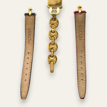 Load image into Gallery viewer, Vintage Gucci 1800L Watch Gold Plated Horsebit Bracelet Leather Straps, Quartz