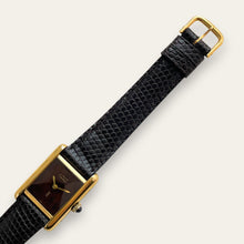 Load image into Gallery viewer, Vintage Must de Cartier Tank Wood Dial Mechanical Watch | 1980s Vermeil