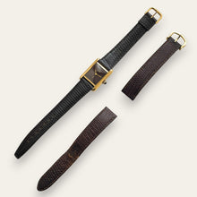 Load image into Gallery viewer, Vintage Must de Cartier Tank Wood Dial Mechanical Watch | 1980s Vermeil