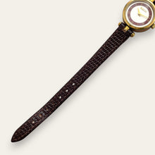 Load image into Gallery viewer, Vintage Gucci Stack Watch | Roman Numeral Dial Gold Burgundy Enamel 2000L