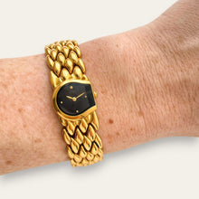 Load image into Gallery viewer, Vintage Seiko Rivoli 4N00-6421 Ladies Watch — Black Dial, Gold, Quartz