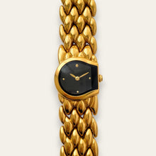 Load image into Gallery viewer, Vintage Seiko Rivoli 4N00-6421 Ladies Watch — Black Dial, Gold, Quartz