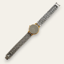 Load image into Gallery viewer, Vintage Seiko Two-Tone Watch, White Dial, Roman Numerals, Gold Bezel, Quartz