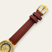 Load image into Gallery viewer, Vintage Imado Moonphase Watch, Gold-Tone, Celestial Dial, Original Box, Quartz