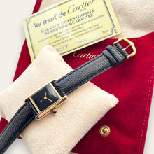 Load image into Gallery viewer, Must de Cartier Tank Vermeil — Black Dial, Mechanical, 1979