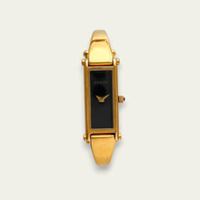 Load image into Gallery viewer, Vintage Ladies' Gold-Plated Gucci 1500L Bangle Quartz Watch - Black