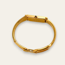 Load image into Gallery viewer, Vintage Ladies' Gold-Plated Gucci 1500L Bangle Quartz Watch - Black