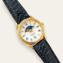 Load image into Gallery viewer, Vintage Constant Sun & Moon Ladies' Gold-Tone Watch | Moonphase, Quartz