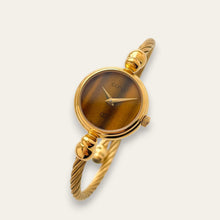 Load image into Gallery viewer, Rare Vintage Gucci 2700L Ladies' Watch | Tiger Eye Dial, Gold Bangle, Quartz