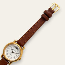 Load image into Gallery viewer, Vintage Louifrey Moonphase Ladies' Gold-Tone Watch | White Dial, Quartz