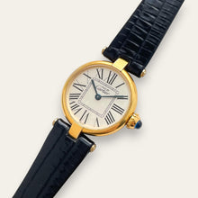 Load image into Gallery viewer, Vintage Cartier Must Vendôme Vermeil Watch, Opaline Dial, Blue Hands, Quartz