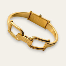 Load image into Gallery viewer, Vintage Ladies' Gold-Plated Gucci 1500L Bangle Quartz Watch - Black