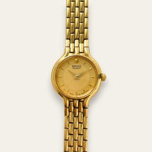 Load image into Gallery viewer, Vintage Seiko Gold Plated Ladies Quartz Cocktail Dress Watch Bracelet