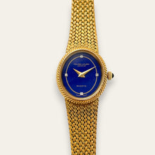 Load image into Gallery viewer, Vintage Favre-Leuba Geneve Quartz Lapis Blue Dial Cocktail Watch