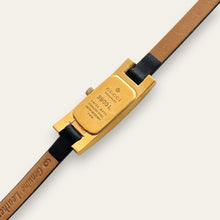 Load image into Gallery viewer, Vintage 2002 Gucci 3900L Quartz Watch, Black Dial, Gold-Tone Case