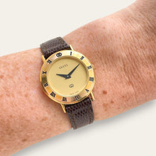 Load image into Gallery viewer, Vintage Gucci 3000L Swiss Quartz Watch, Gold-Tone, Roman Numeral Bezel