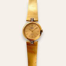 Load image into Gallery viewer, Vintage Seiko Lassale Quartz Diamond-Set Gold-Plated Dress Watch 2320