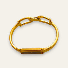 Load image into Gallery viewer, Vintage Ladies' Gold-Plated Gucci 1500 Bangle Quartz Watch - Black