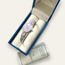 Load image into Gallery viewer, Vintage André Mouche Peek-a-Boo Quartz Cocktail Watch, Purple, 2006