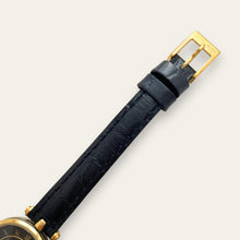 Load image into Gallery viewer, Vintage Gucci Stack Gold-Plated Women's Quartz Watch Black Dial