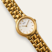 Load image into Gallery viewer, Vintage Seiko Ladies Watch Gold-Tone White Dial Rice-Grain Bracelet Quartz