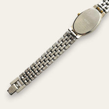 Load image into Gallery viewer, Vintage Seiko Two-Tone Oval Quartz Watch Blued Hands Roman Numerals
