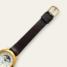 Load image into Gallery viewer, Vintage Sun & Moon Ladies' Gold-Tone Watch | Moonphase, Quartz