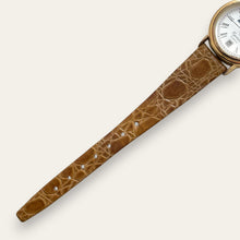 Load image into Gallery viewer, Vintage Equinox Quartz Watch Sun and Moon Dial Gold Tone Roman Numerals
