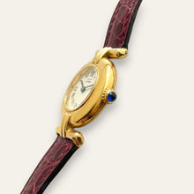 Load image into Gallery viewer, Vintage Must de Cartier Colisée Vermeil Quartz Ladies Watch Burgundy