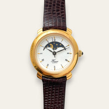 Load image into Gallery viewer, Vintage Sun & Moon Ladies' Gold-Tone Watch | Moonphase, Quartz