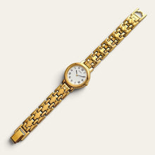 Load image into Gallery viewer, Vintage Seiko Ladies Gold-Plated Quartz Watch Roman Numeral White Dial