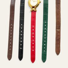 Load image into Gallery viewer, Vintage Fendi 640L Gold-Tone Ladies Quartz Watch, White Dial, 5 Straps