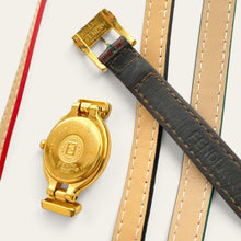 Load image into Gallery viewer, Vintage Fendi 640L Gold-Tone Ladies Quartz Watch, White Dial, 5 Straps