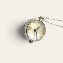 Load image into Gallery viewer, Vintage Andre Wyler Globe Pendant Watch Mechanical Silver-Tone 1950s