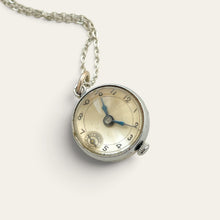 Load image into Gallery viewer, Vintage Andre Wyler Globe Pendant Watch Mechanical Silver-Tone 1950s