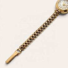 Load image into Gallery viewer, Vintage Tudor Ladies Gold Plated Mechanical Watch Floral Link Bracelet