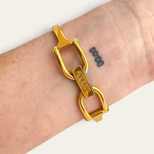 Load image into Gallery viewer, Vintage Gucci 1500 Gold Bangle Watch with Mother of Pearl Dial, 90s Quartz