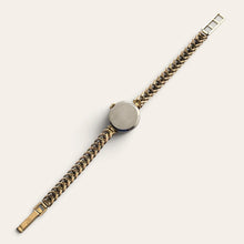 Load image into Gallery viewer, Vintage Tudor Ladies Gold Plated Mechanical Watch Floral Link Bracelet