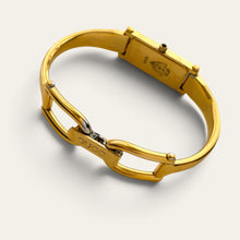 Load image into Gallery viewer, Vintage Gucci 1500 Gold Bangle Watch with Mother of Pearl Dial, 90s Quartz